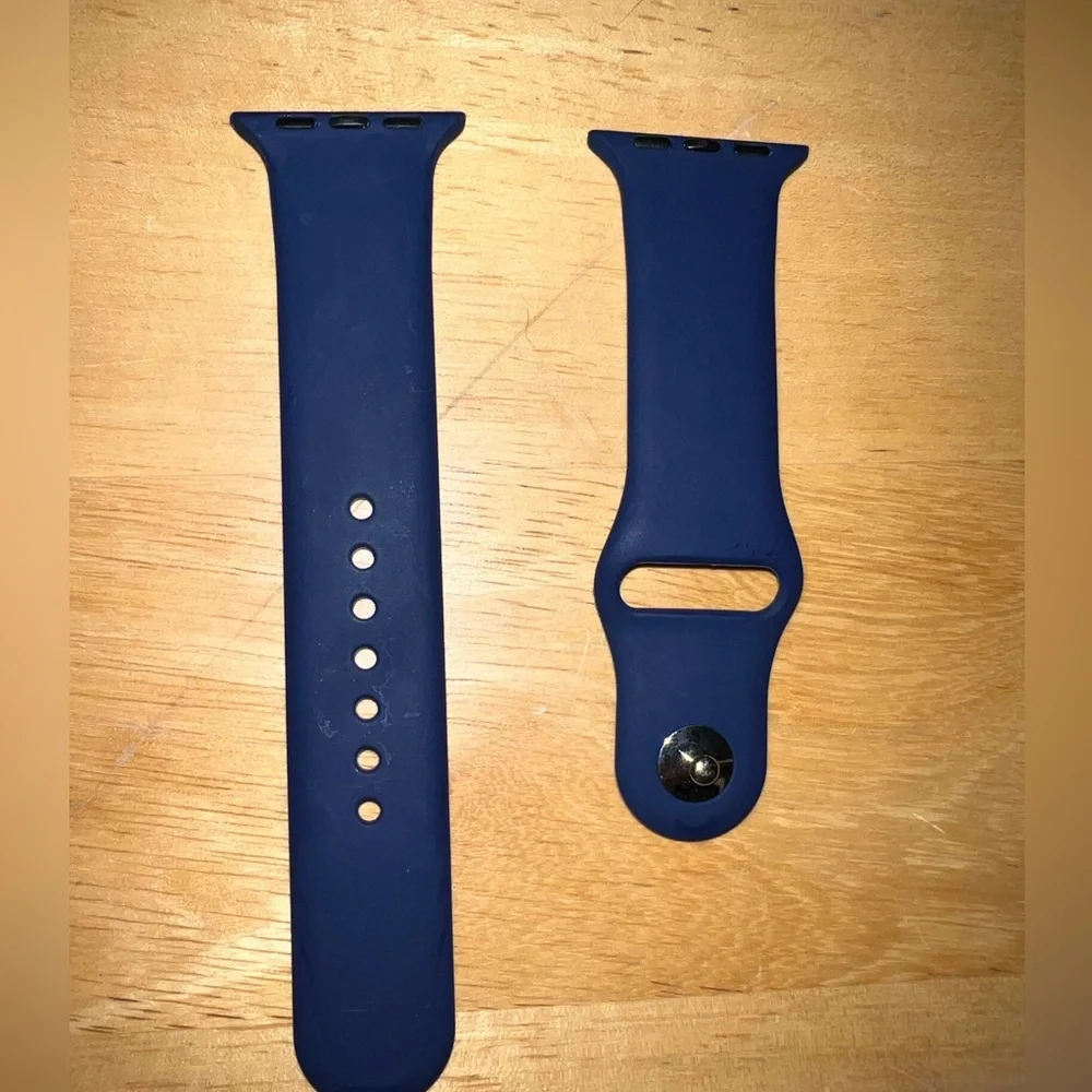 Blue Apple Watch Silicone Sport Band